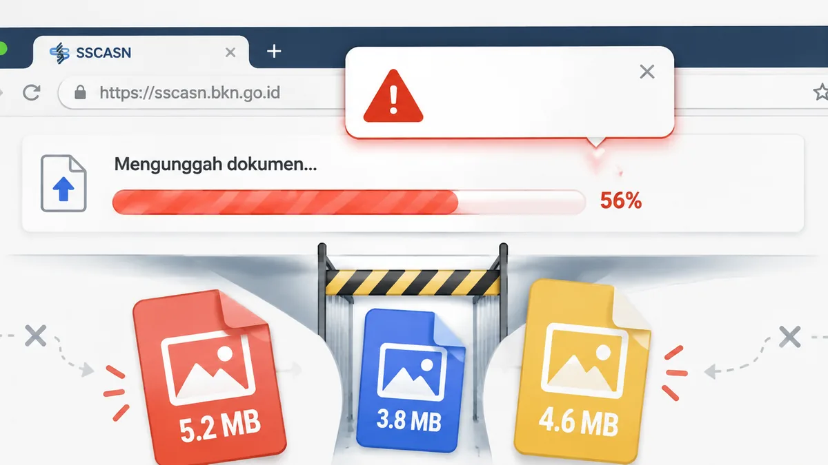 Ilustrasi mengatasi notifikasi ukuran file terlalu besar di SSCASN